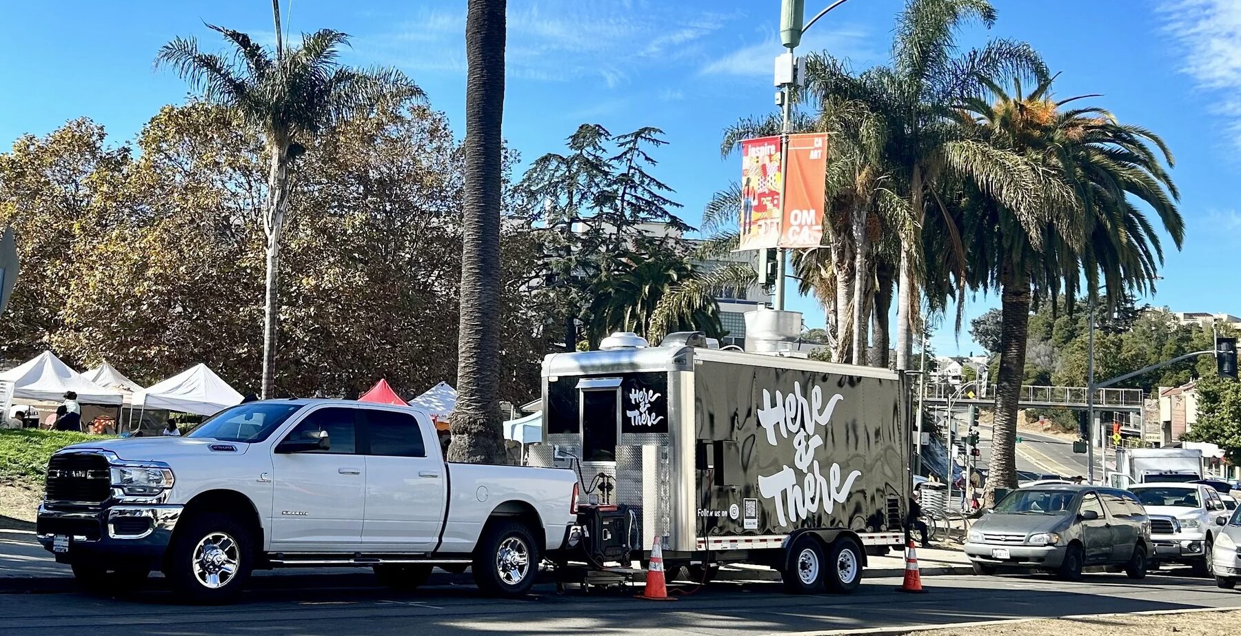 Here & There food truck at an Oakland farmers market